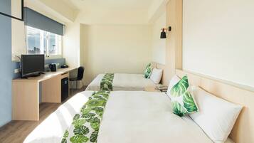 Standard Quadruple Room | Down comforters, desk, free cribs/infant beds, free WiFi