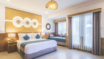 Ropa de cama de alta calidad y minibar