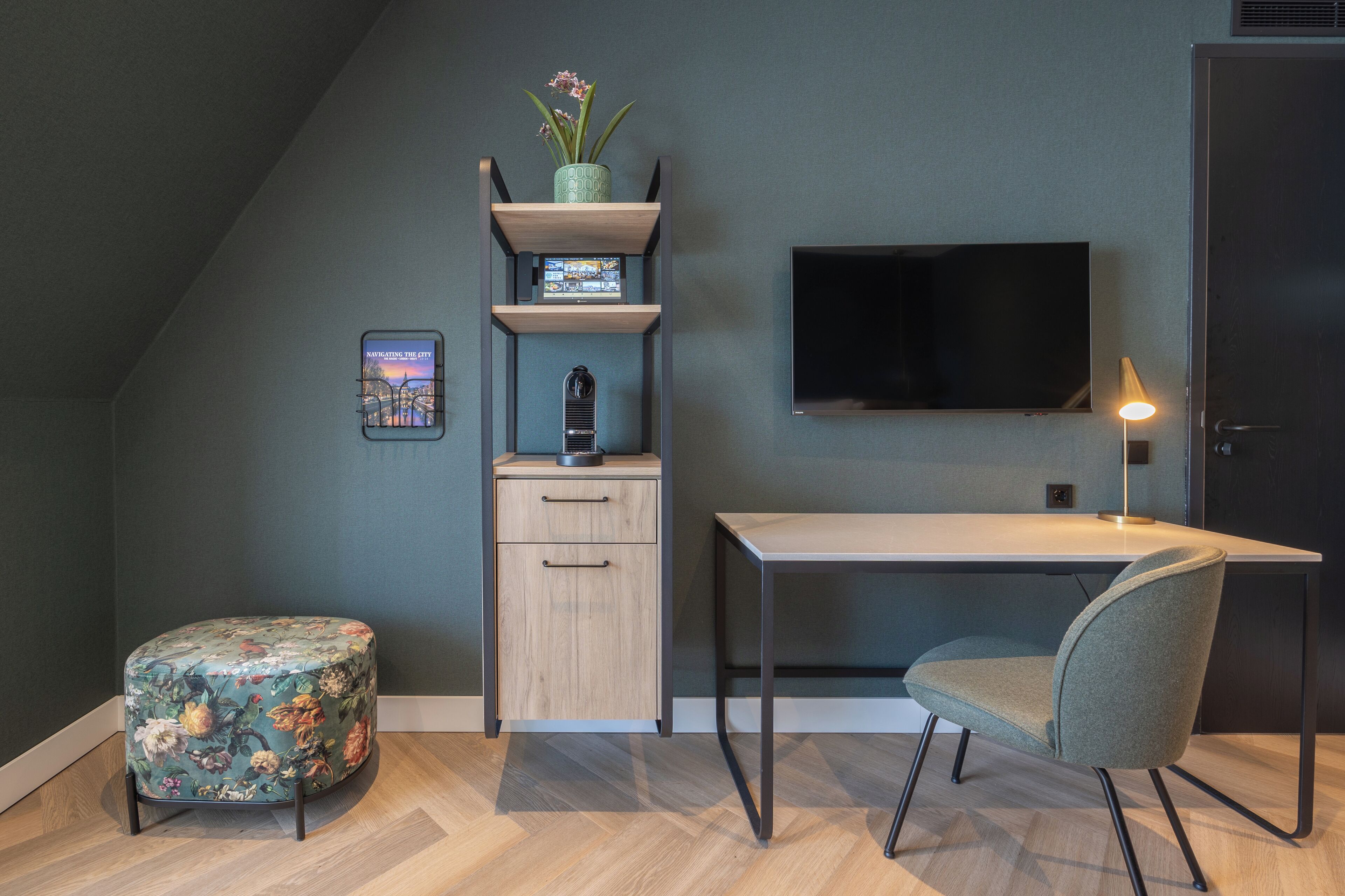 family room | 1 bedroom, minibar, in-room safe, desk