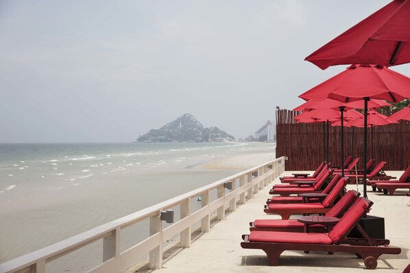 私人海灘、沙灘巾