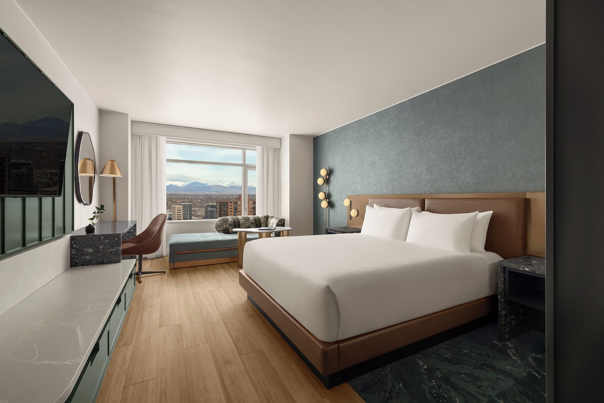 Room, 1 King Bed, Mountain View | Premium bedding, pillowtop beds, in-room safe, desk