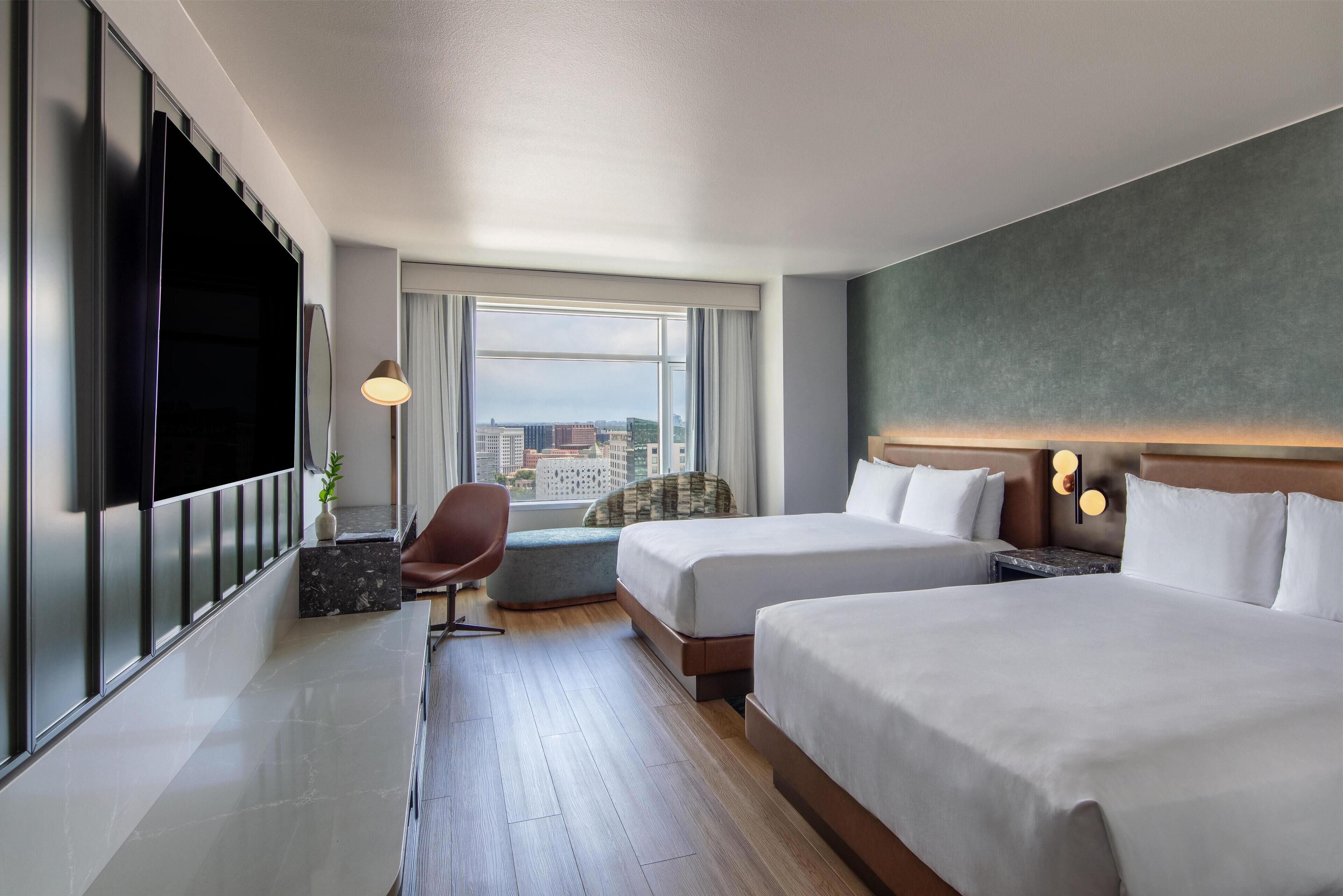 Premium bedding, pillow-top beds, in-room safe, desk