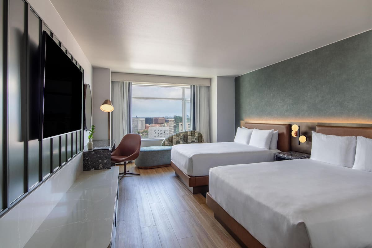Premium bedding, pillow-top beds, in-room safe, desk