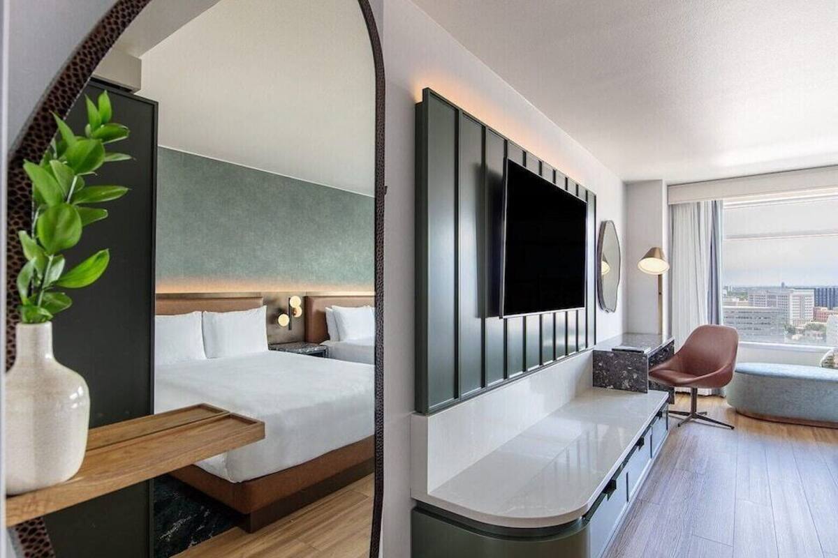 Premium bedding, pillow-top beds, in-room safe, desk