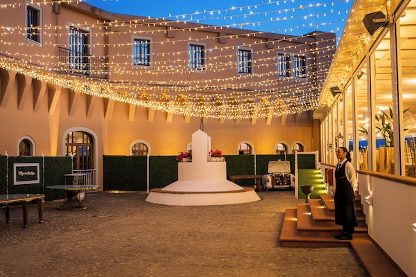 Outdoor banquet area