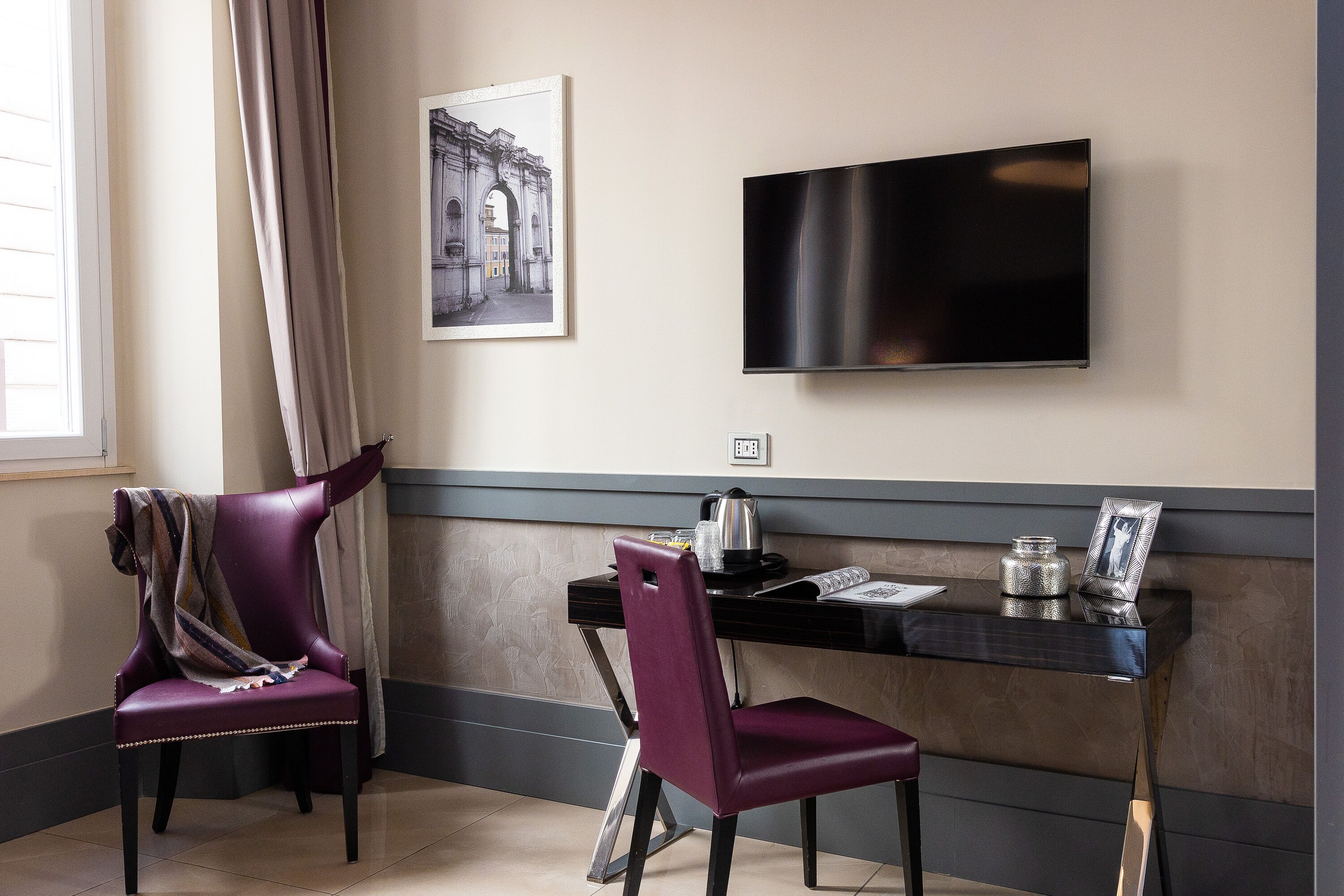 superior triple room | living area | 50-inch led tv with digital channels