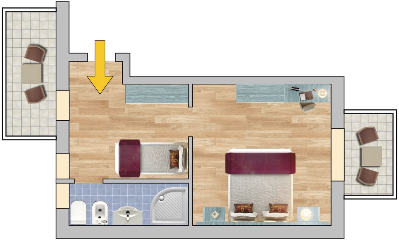 suite, terrace | minibar, in-room safe, desk, soundproofing