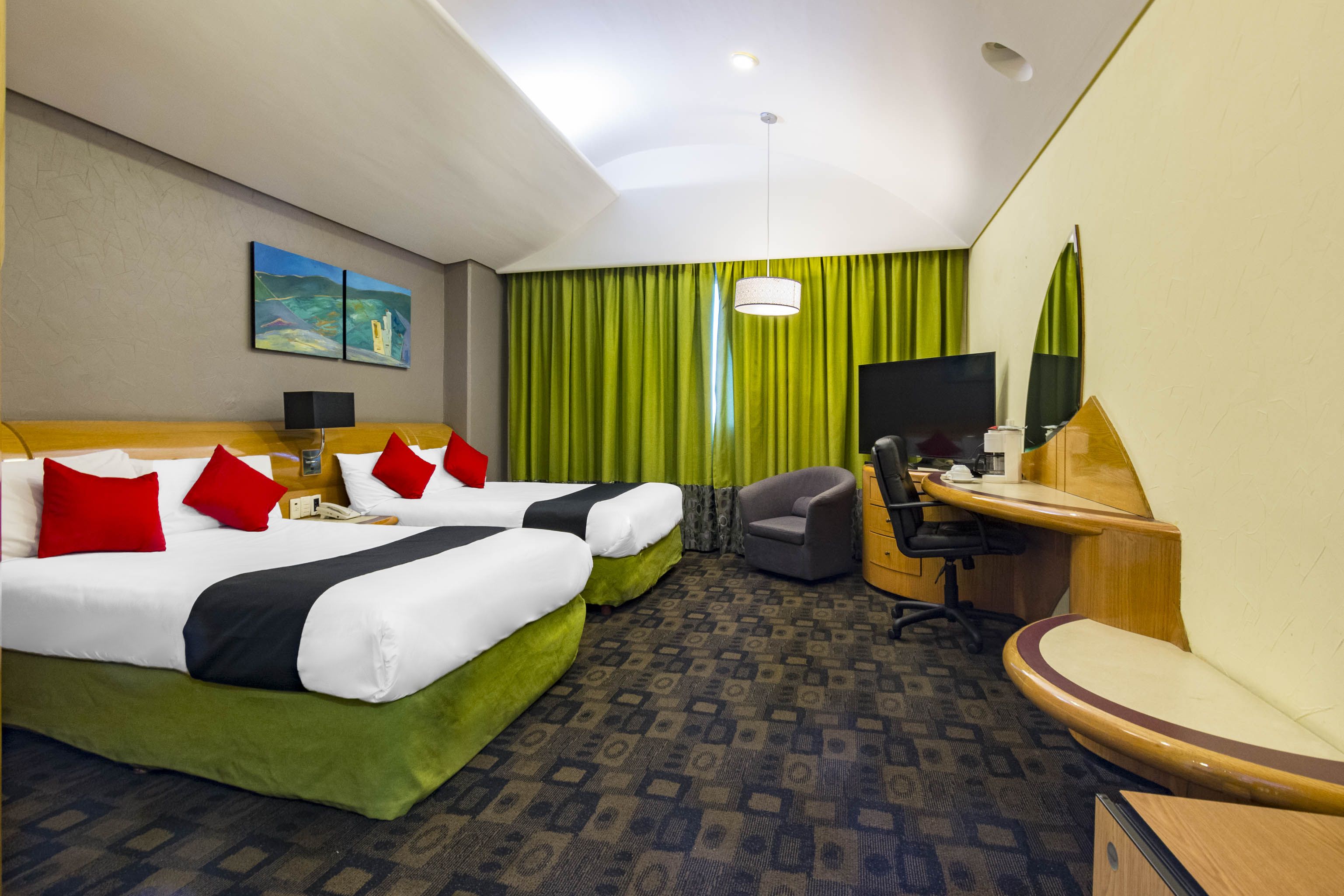 superior room, multiple beds | in-room safe, desk, iron/ironing board, free wifi