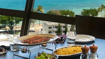 Lunch, dinner served; French cuisine, ocean views