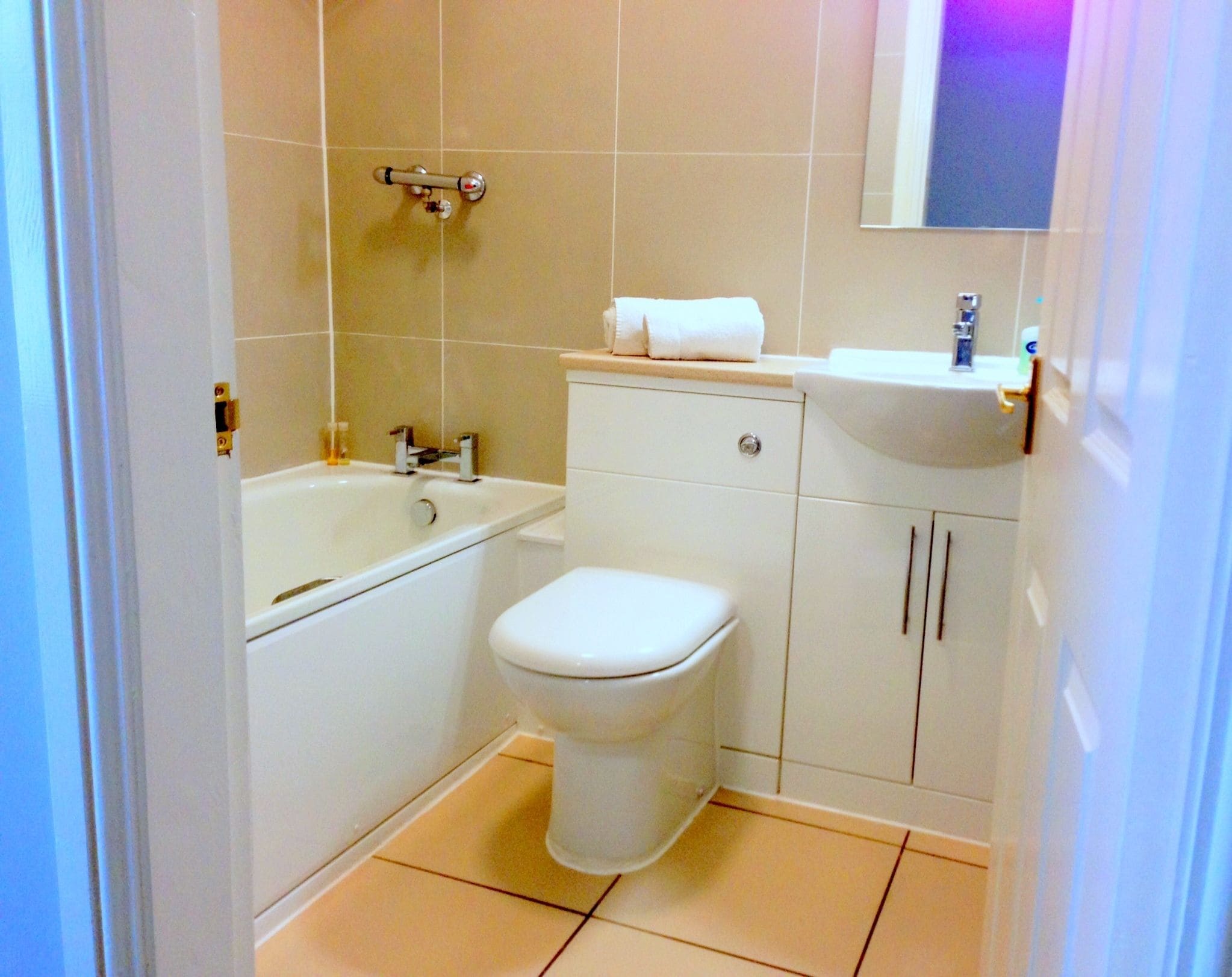 superior room | bathroom | hair dryer, towels