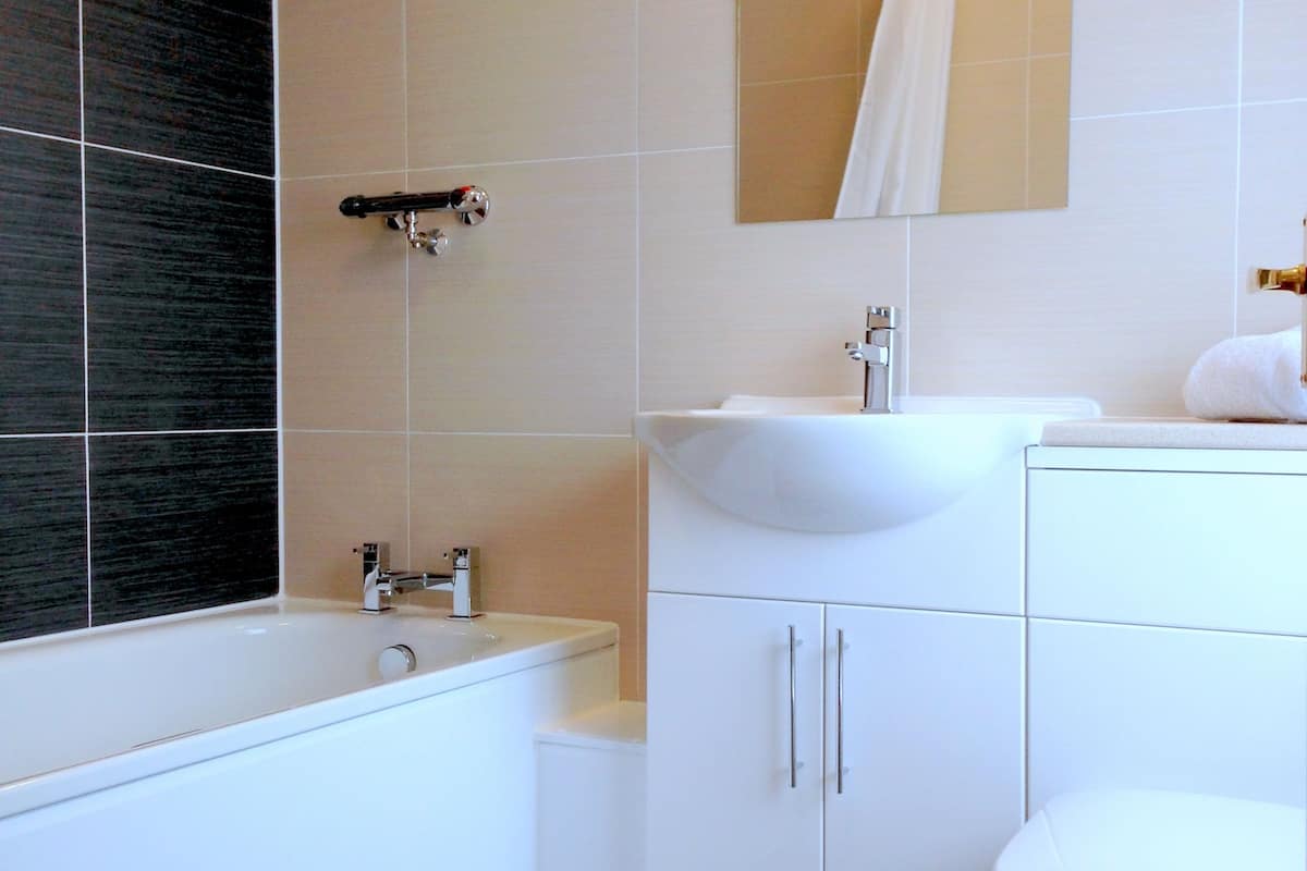 superior room | bathroom | hair dryer, towels