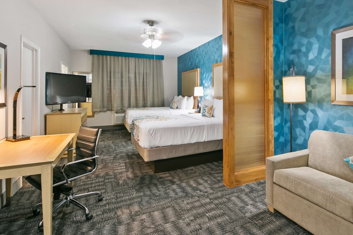 Suite, 2 Queen Beds, Non Smoking, Kitchenette (with Sofabed) | Pillowtop beds, desk, laptop workspace, blackout drapes