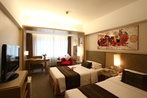 Ropa de cama de alta calidad y minibar 