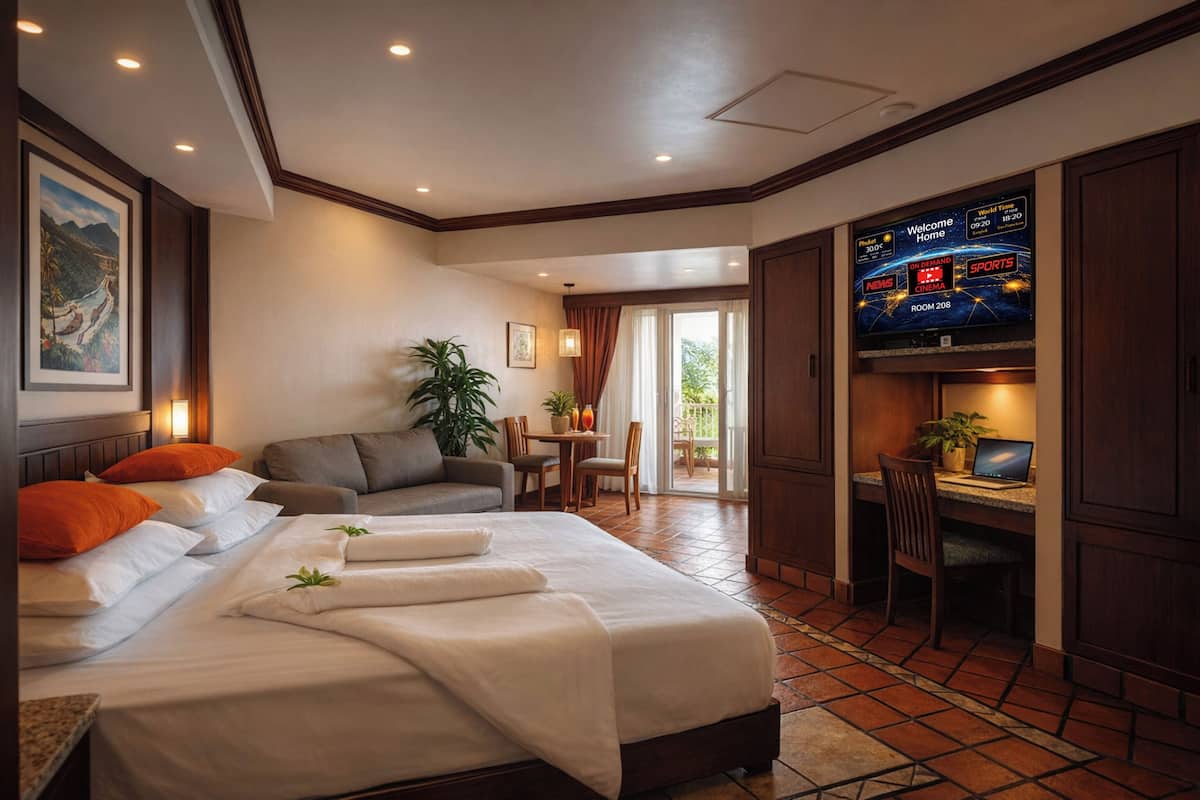 Suite Studio Exécutive, 1 très grand lit, réfrigérateur et four à micro-ondes