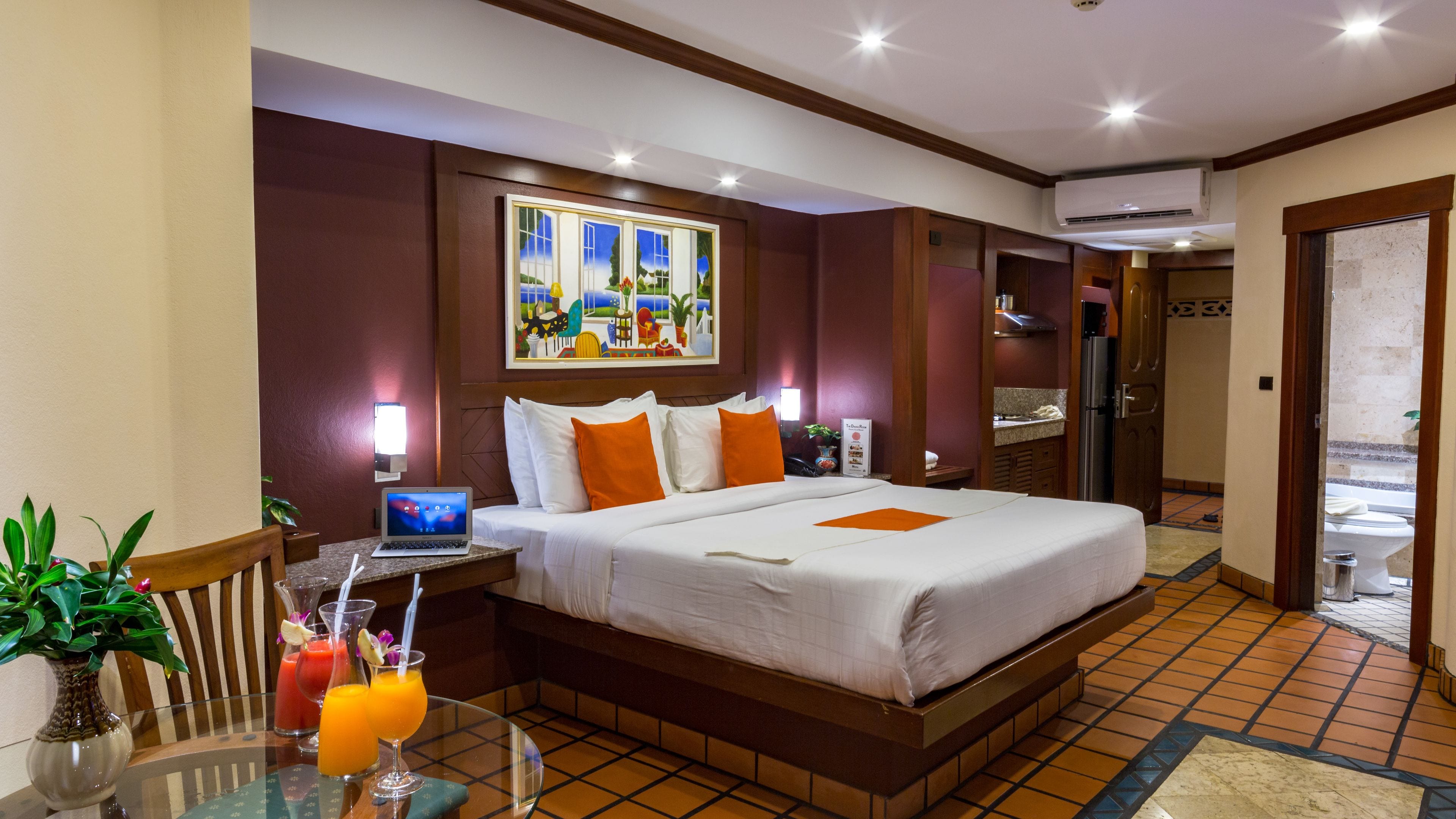 Egyptian cotton sheets, premium bedding, down duvets, pillow-top beds