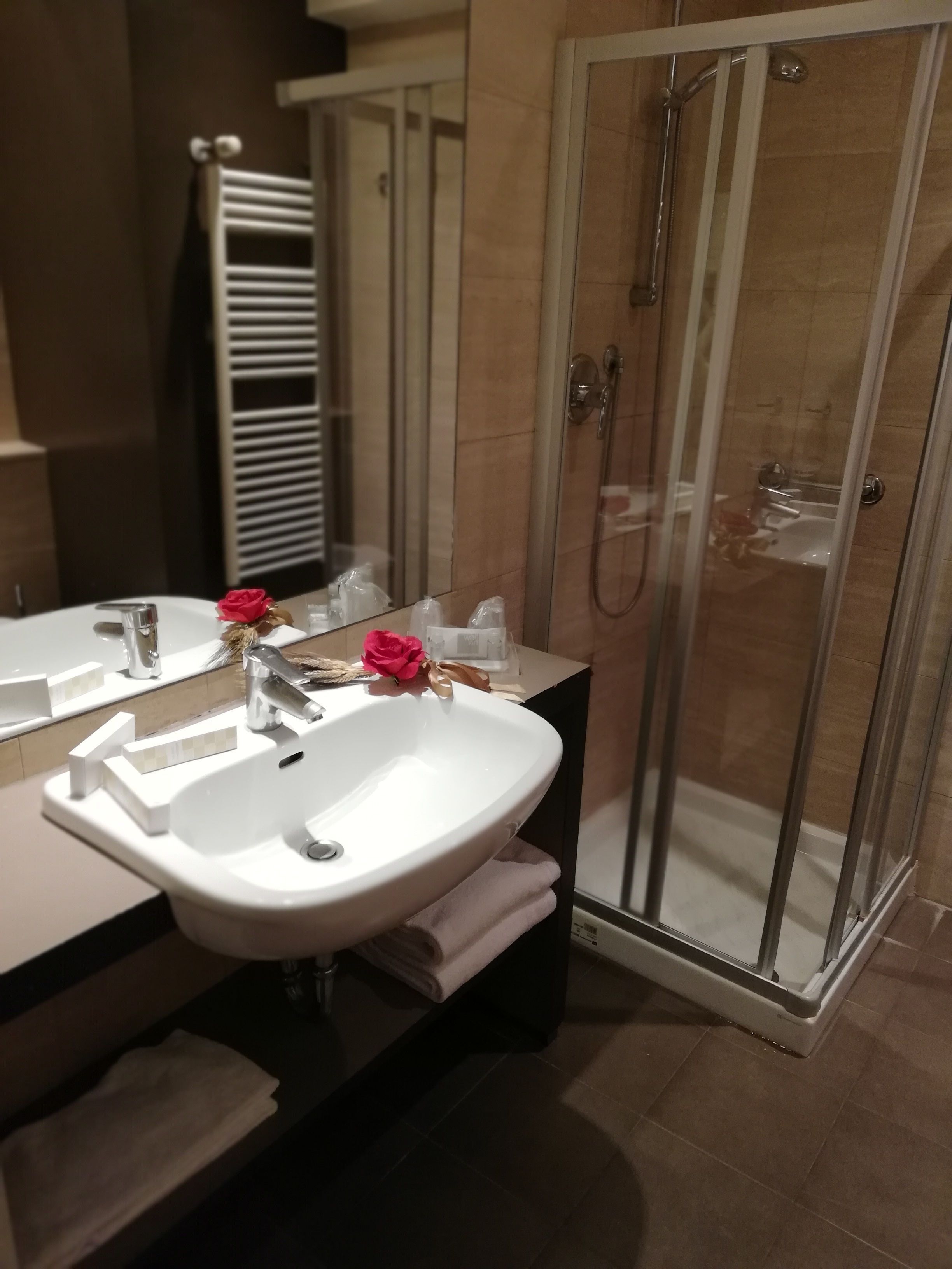 Badezimmer | Dusche, Haartrockner, Hausschuhe, Bidet