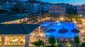 A resort with multiple swimming pools, lounge areas, and a restaurant. - Solimar Turquoise Adults Only - All Inclusive (Chania)