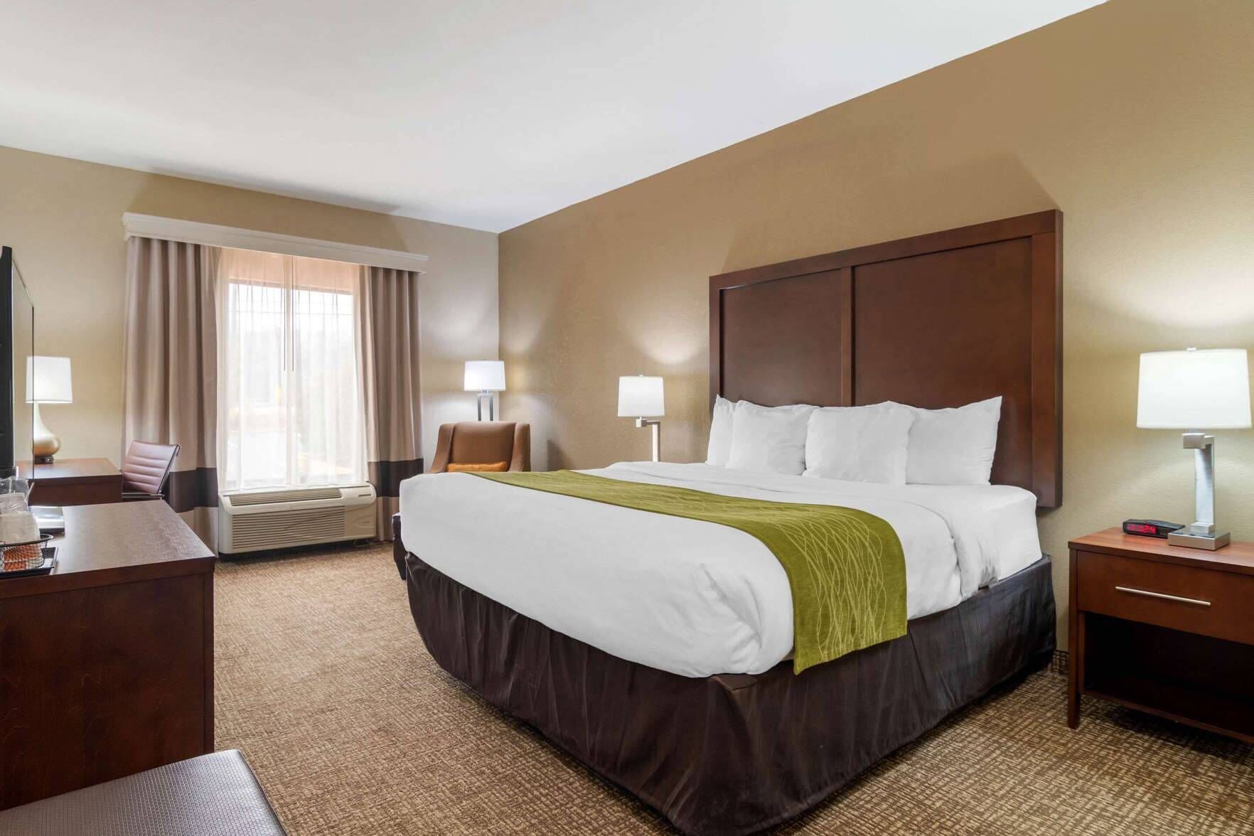 Blackout drapes, iron/ironing board, free cribs/infant beds, free WiFi