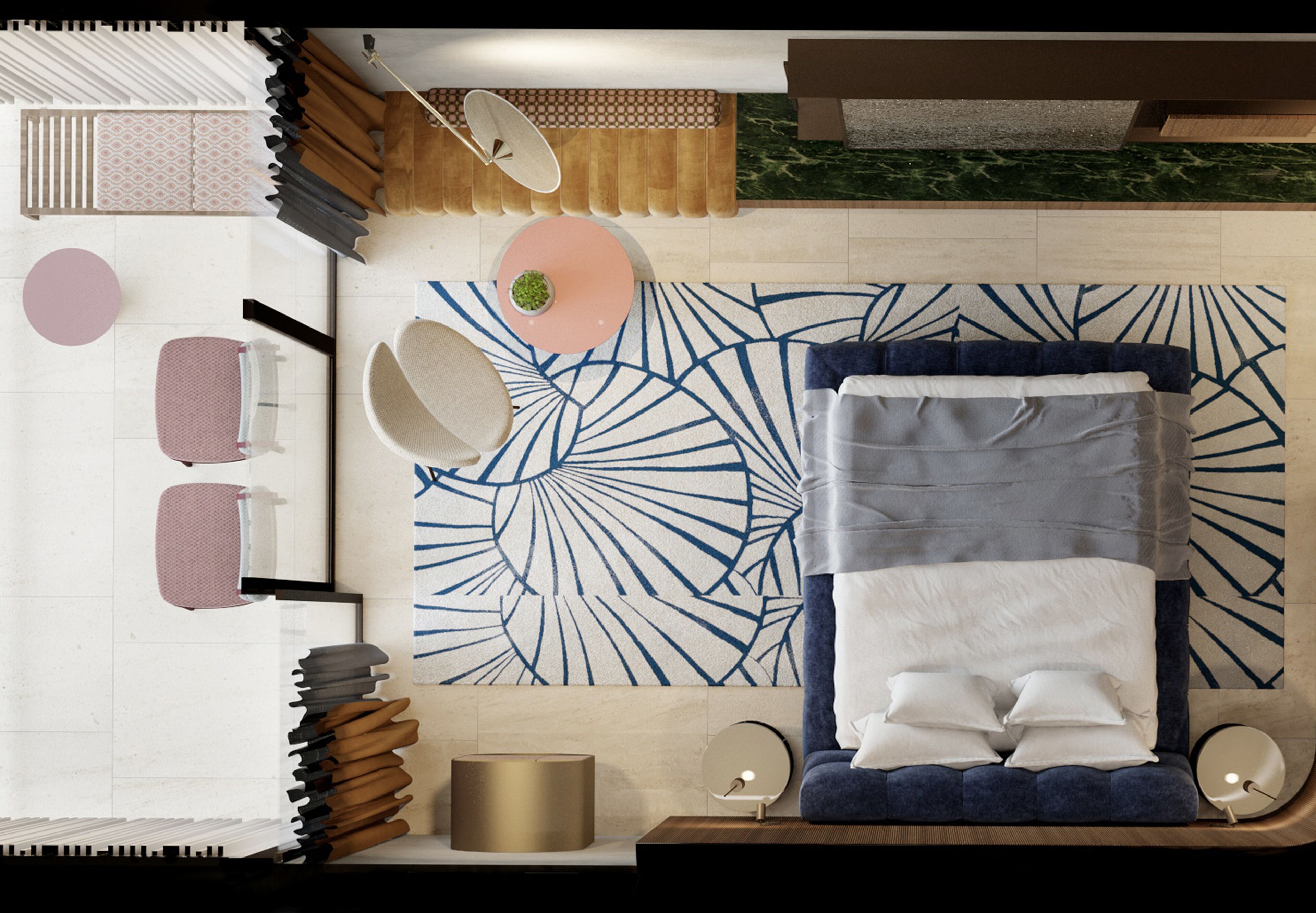 Deluxe Room, Balcony, Sea View | Minibar, in-room safe, desk, blackout drapes