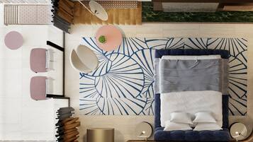 Deluxe Room, Balcony, Sea View | Minibar, in-room safe, desk, blackout drapes