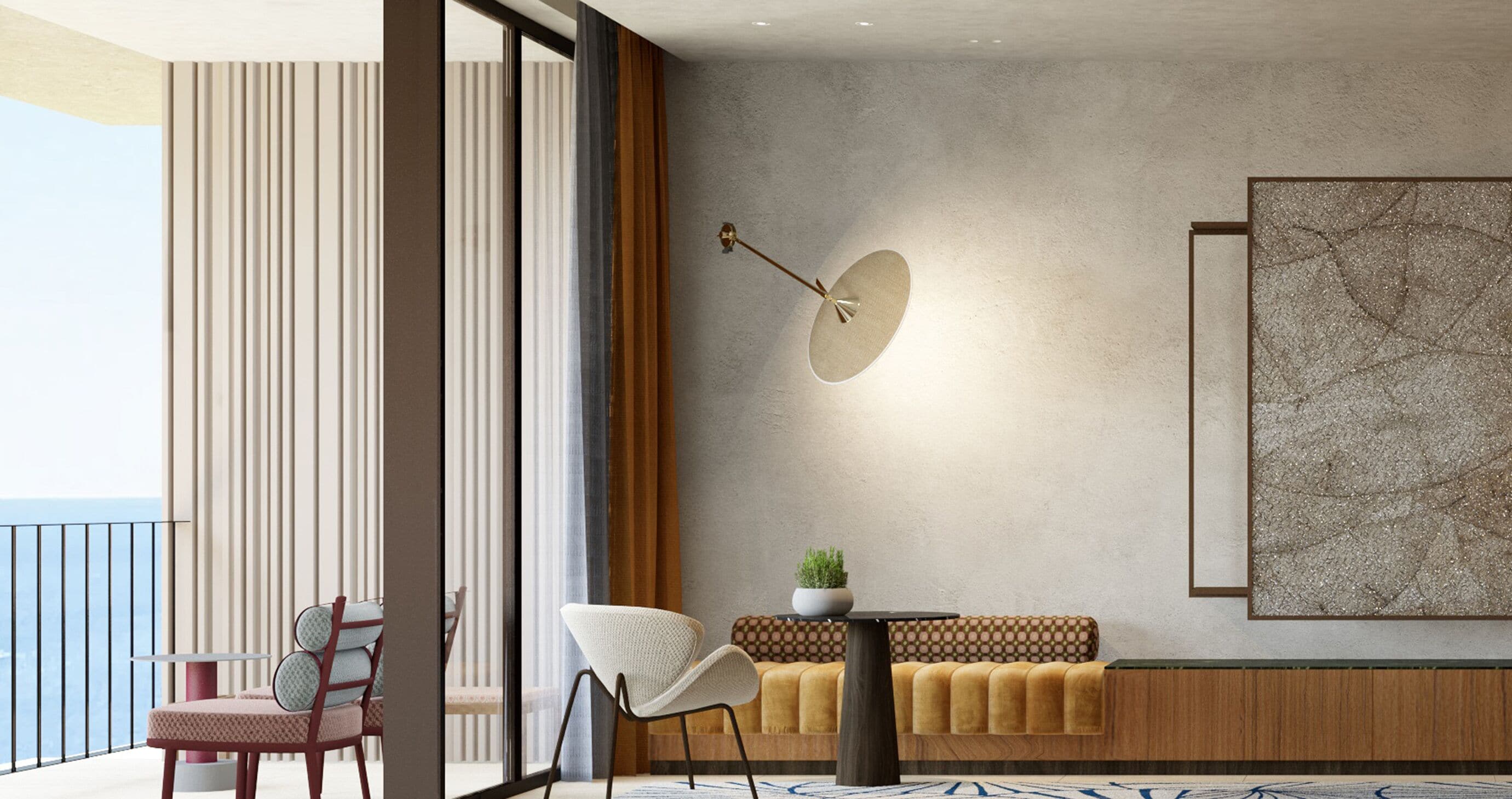 Deluxe Room, Balcony, Sea View | Minibar, in-room safe, desk, blackout curtains