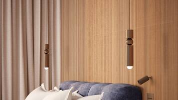 Minibar, in-room safe, desk, blackout curtains