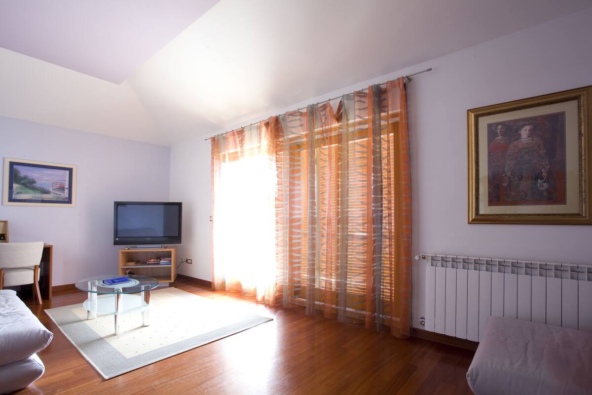 presidential suite, terrace, sea view (jakuzzi) | living area | tv