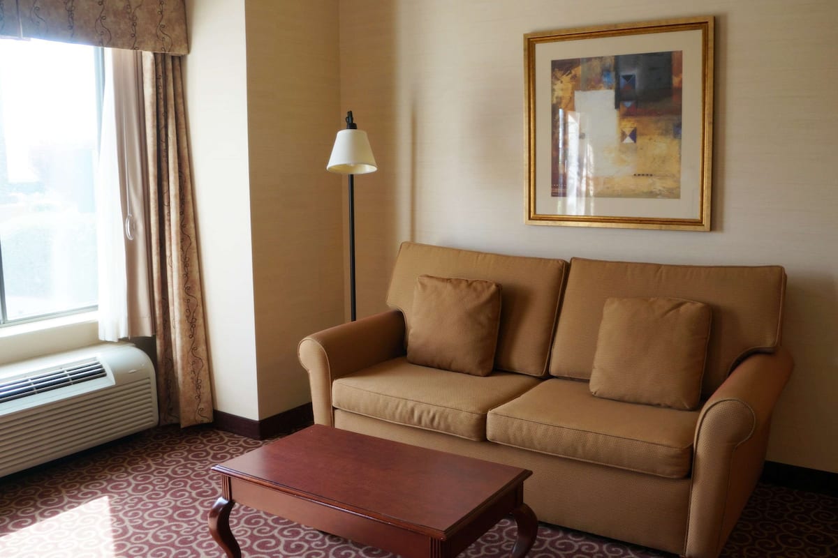 one king studio sofa bed non smoking | living area | 25-inch led tv with digital channels, tv, pay films