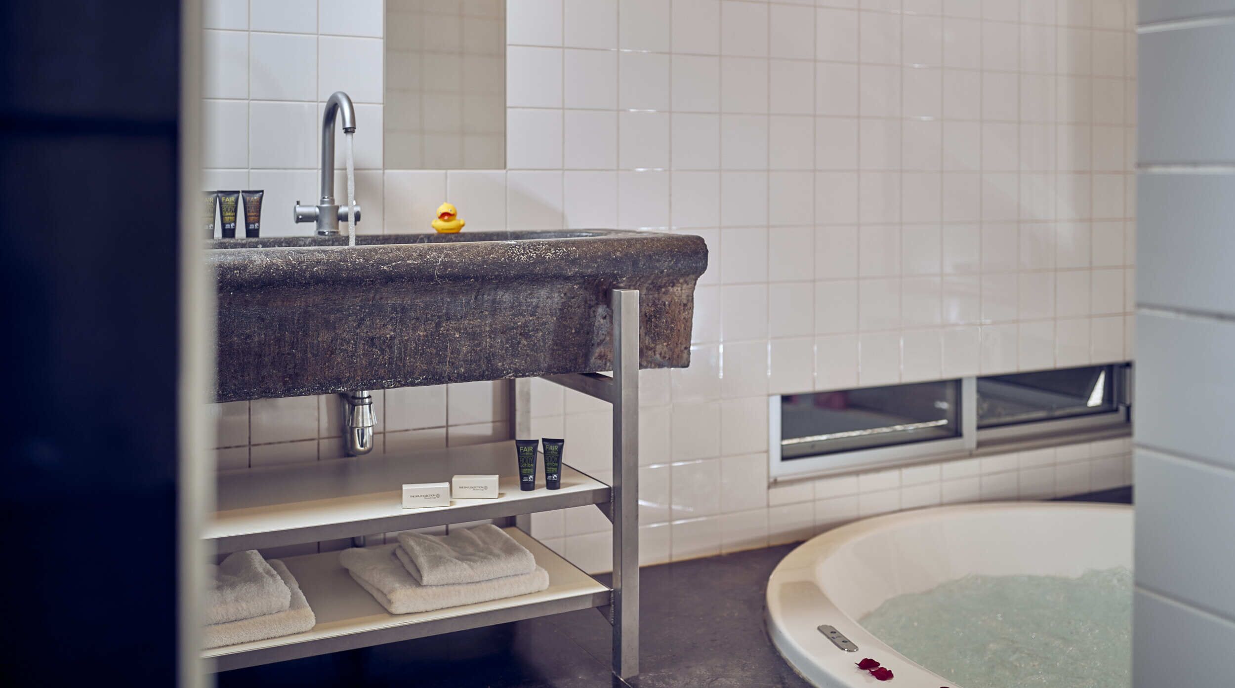 junior suite, 1 king bed | bathroom | free toiletries, hair dryer, bathrobes, slippers