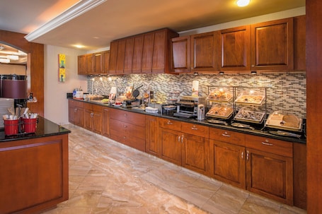 Free daily buffet breakfast