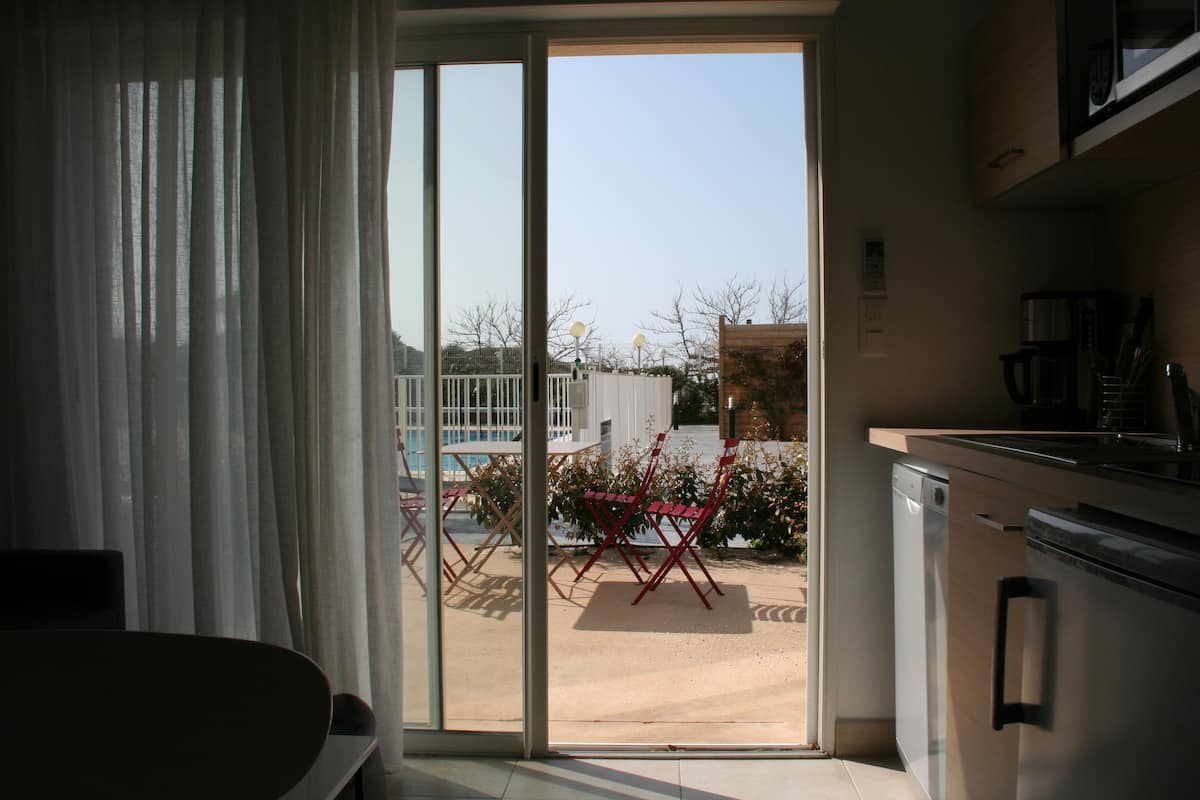Studio, Poolblick | Ausblick vom Zimmer