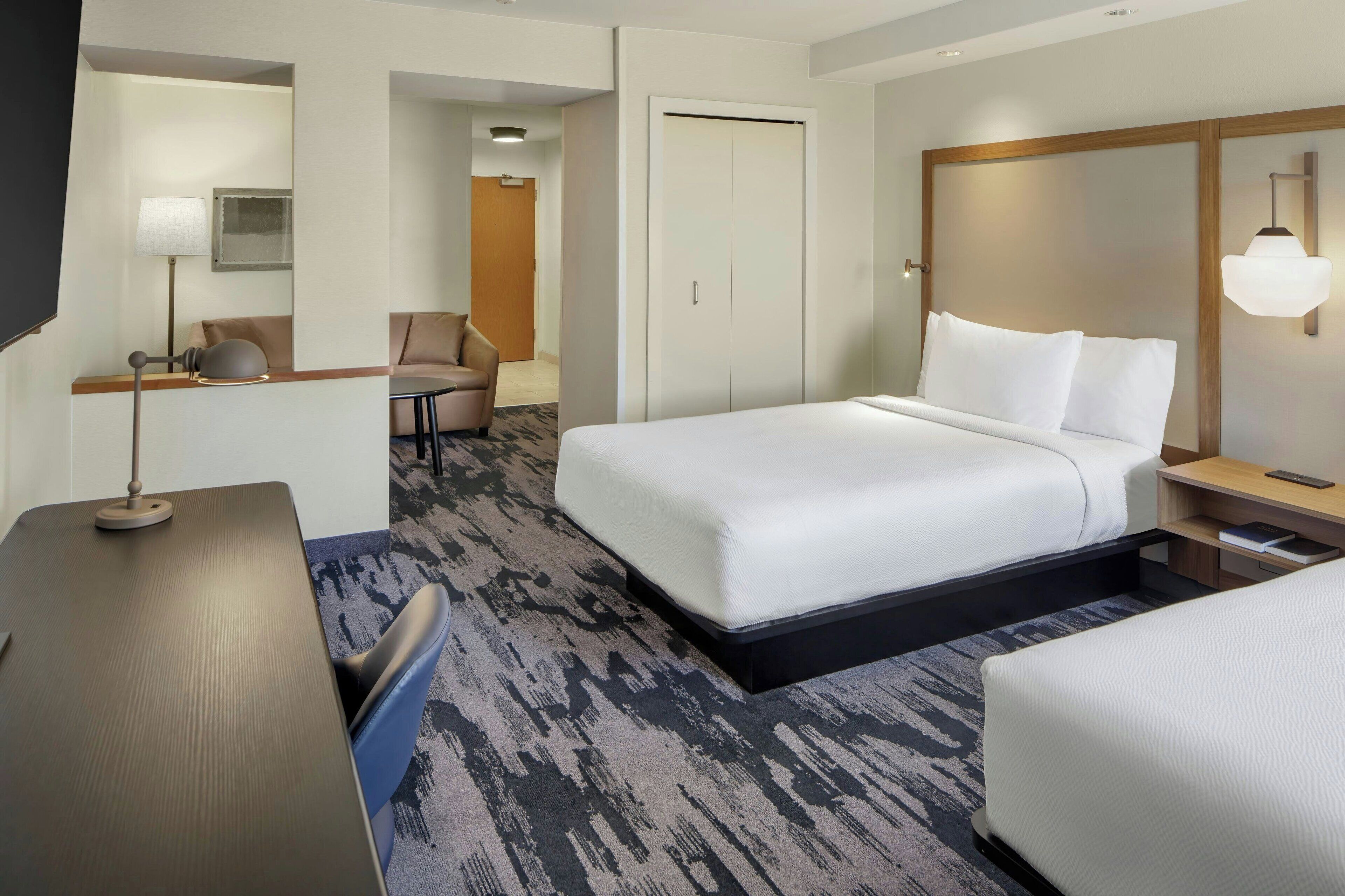 studio suite, 2 double beds, non smoking | 1 bedroom, desk, blackout curtains, iron/ironing board