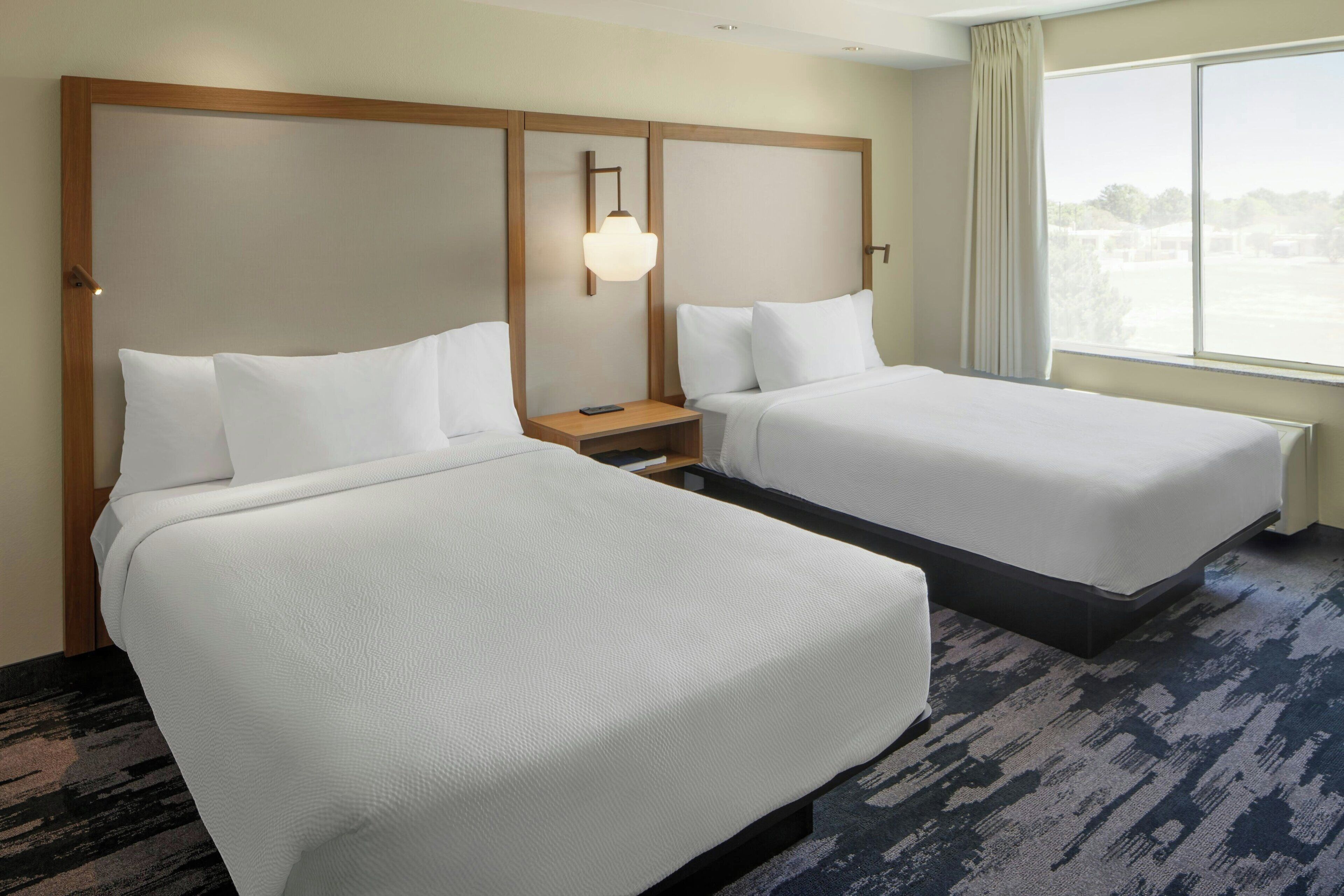 1 bedroom, desk, blackout curtains, iron/ironing board