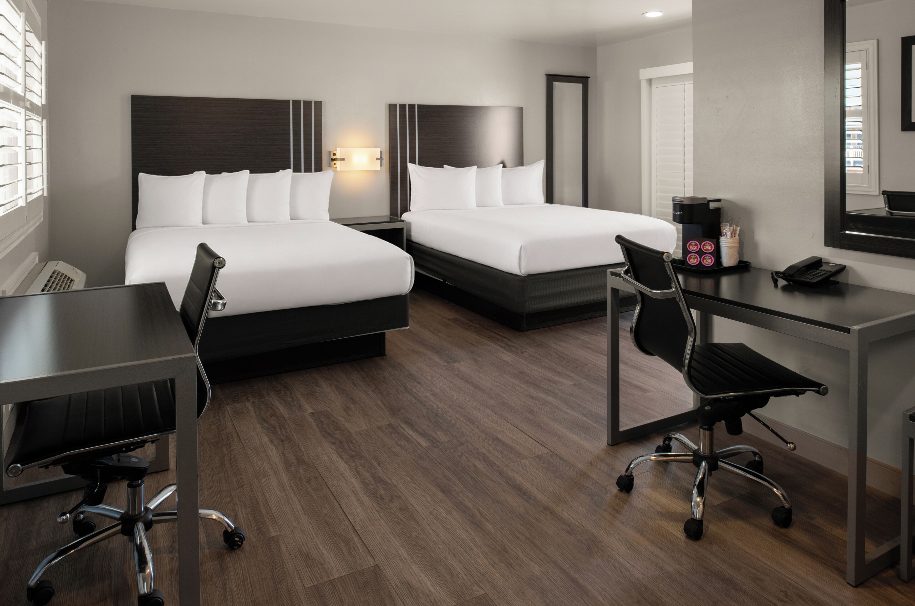 Room, 2 Queen Beds | Premium bedding, desk, blackout drapes, iron/ironing board