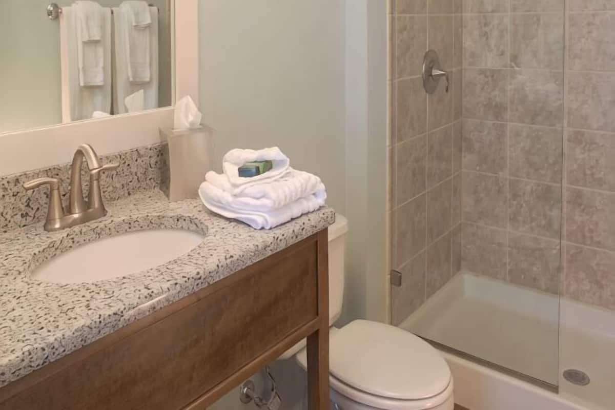 Hair dryer, towels