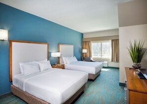 Deluxe Room, 2 Queen Beds | Iron/ironing board, free WiFi, bed sheets