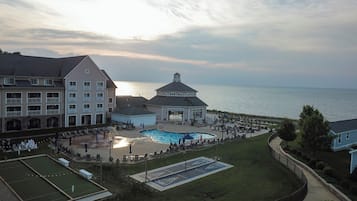 Indoor pool, seasonal outdoor pool