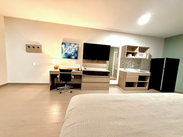 In-room safe, desk, iron/ironing board, free wired Internet