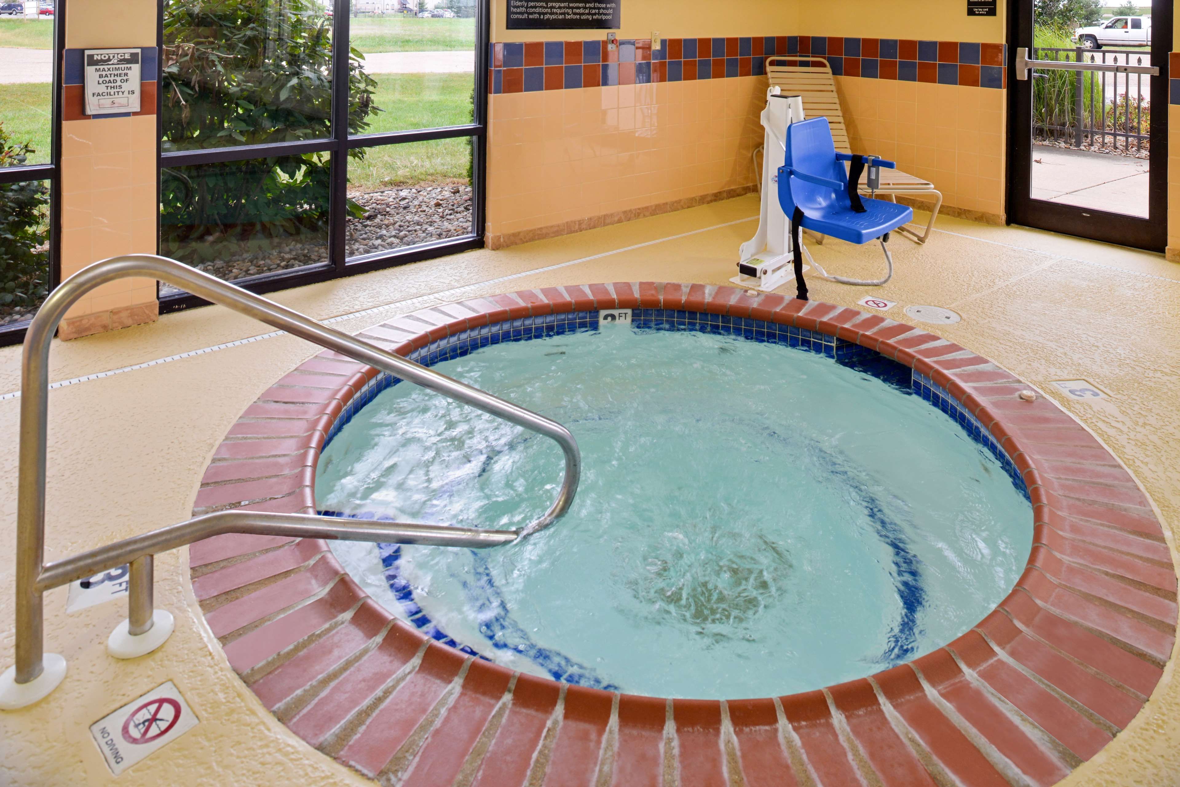 Indoor pool, open 9 AM to 11 PM, sun loungers