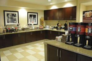 Free daily buffet breakfast