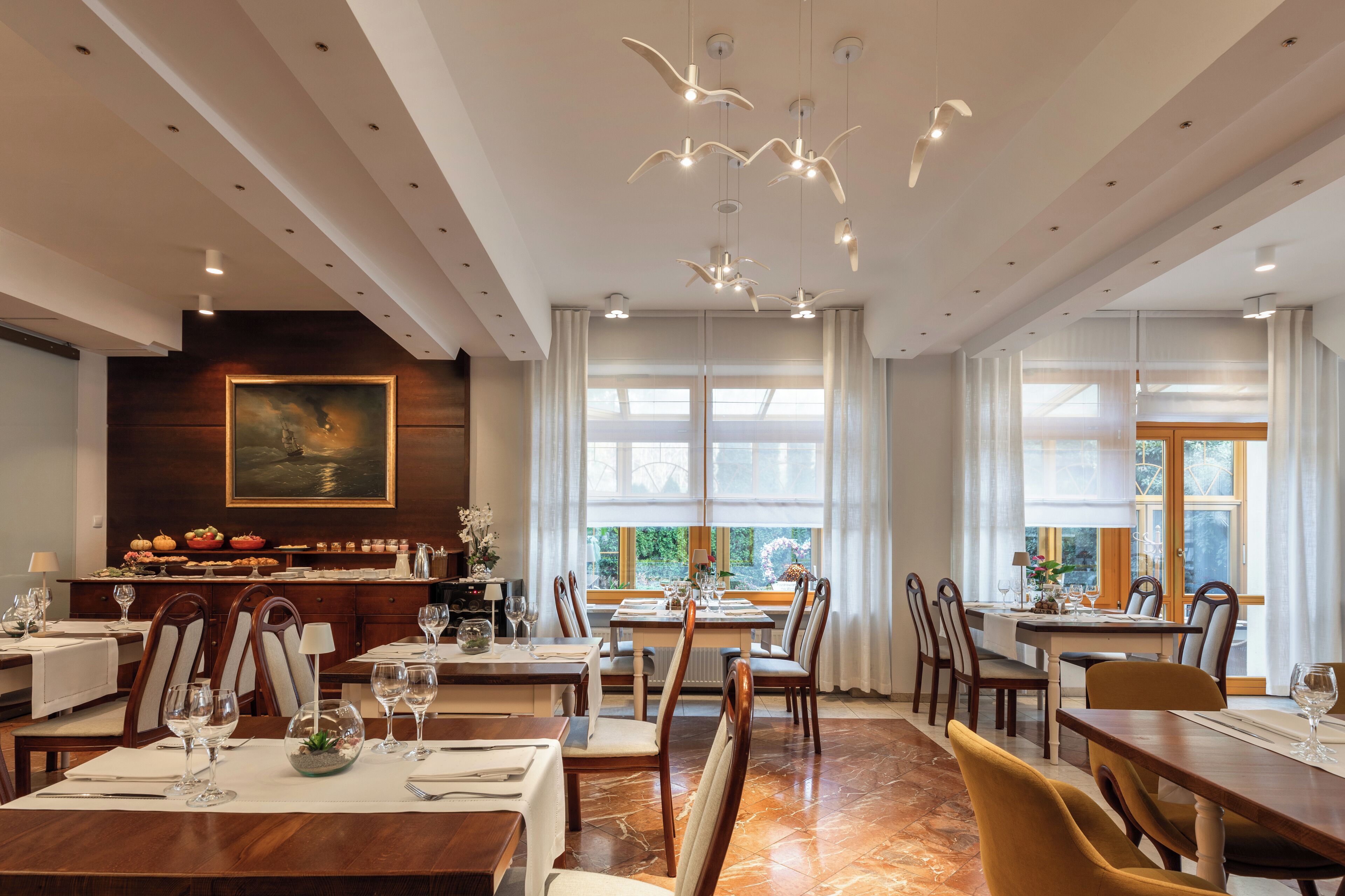 breakfast, lunch, dinner served; polish cuisine, garden views