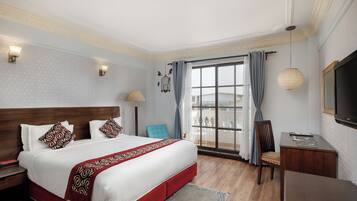 Desk, iron/ironing board (on request), WiFi (free)