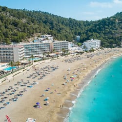 On the beach, white sand