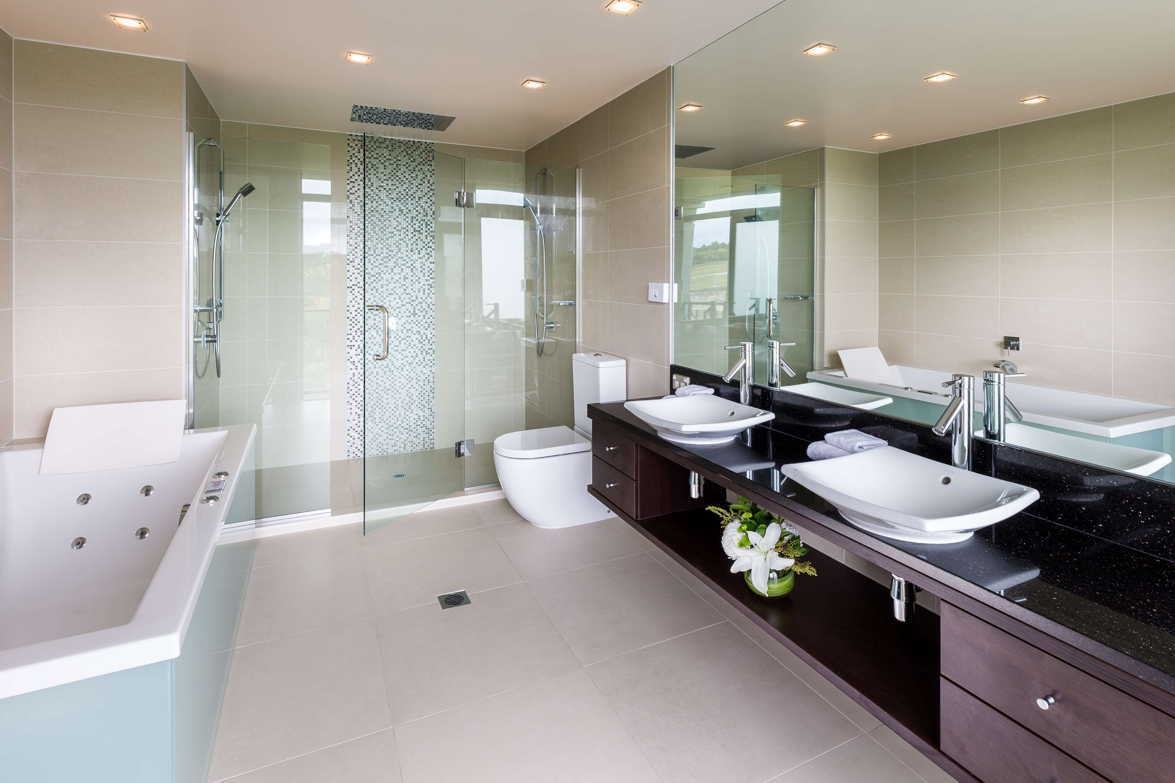 presidential suite | bathroom | designer toiletries, hair dryer, bathrobes, towels
