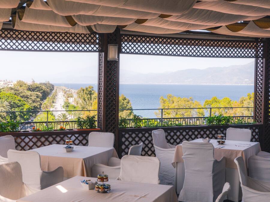 Breakfast, lunch, dinner served; Mediterranean cuisine, ocean views