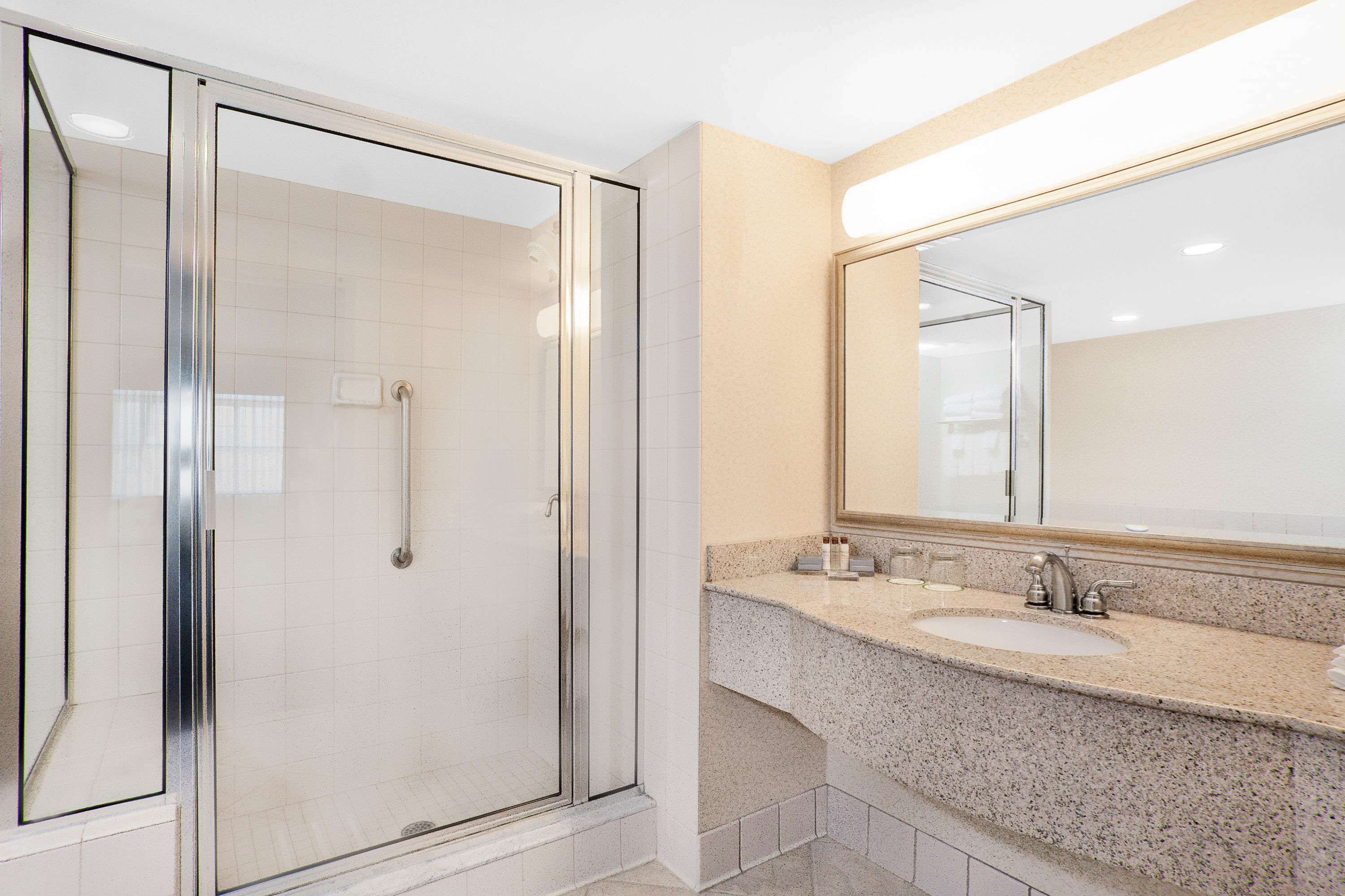 free toiletries, hair dryer, towels