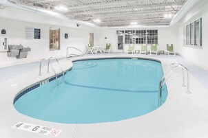 Indoor pool, open 6:00 AM to midnight, sun loungers