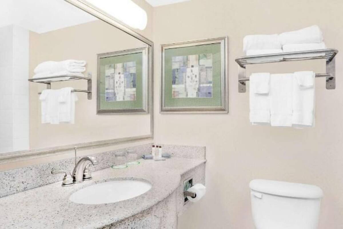 Free toiletries, hair dryer, towels
