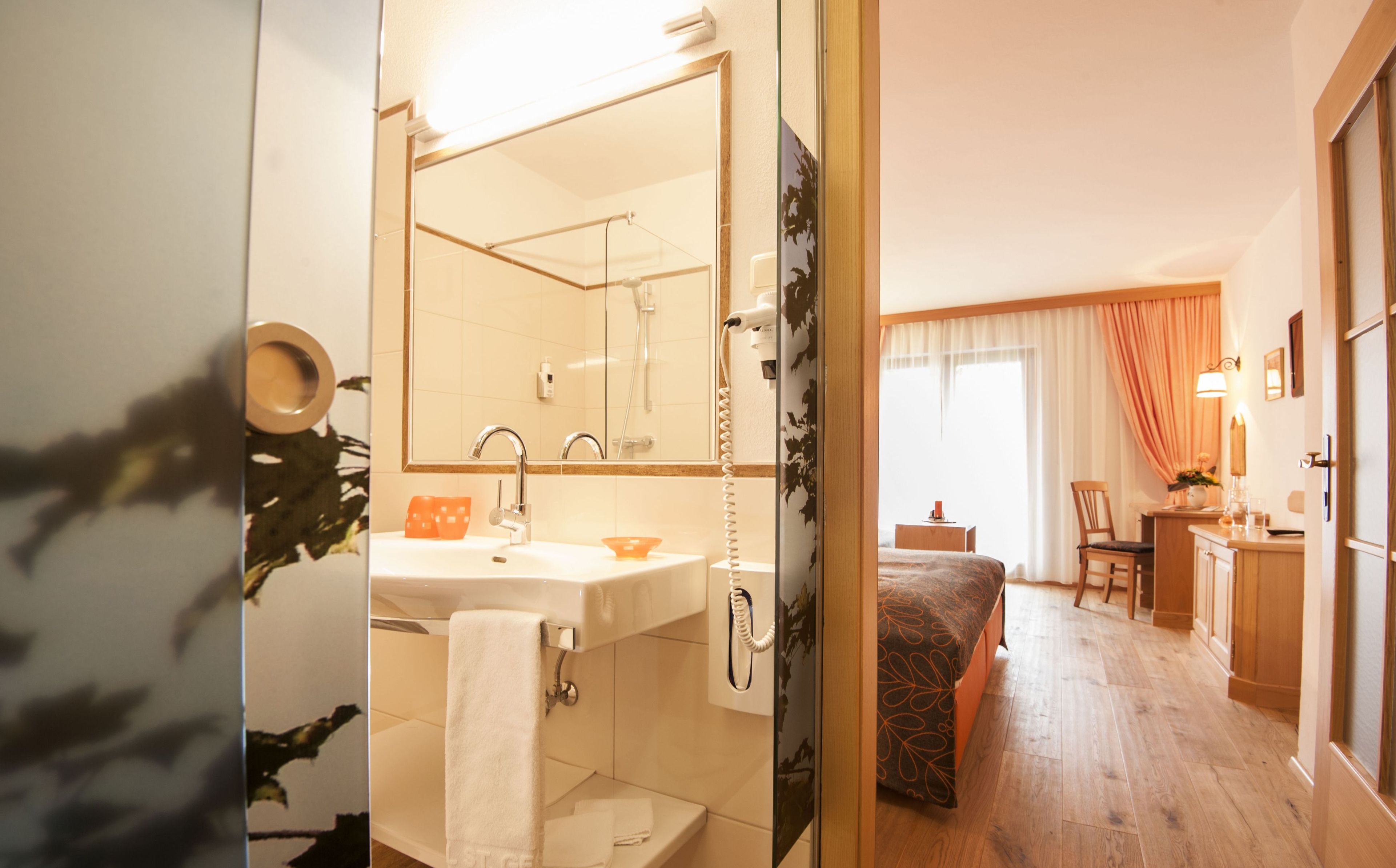 comfort double room | bathroom | hair dryer, dressing gowns, slippers, towels