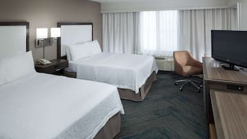 Premium bedding, desk, blackout drapes, iron/ironing board